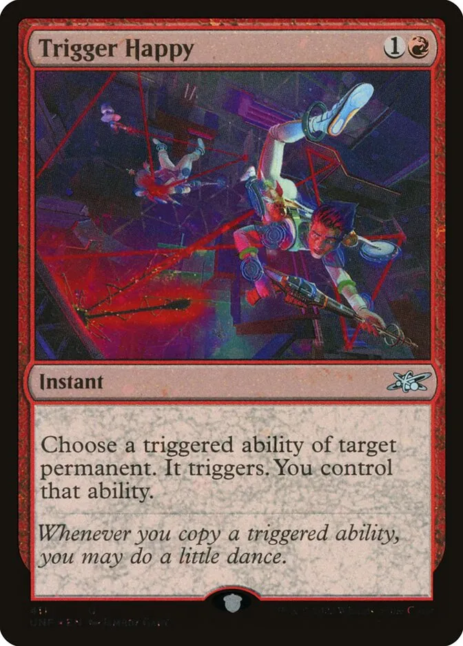 2022 Unfinity Trigger Happy uncommon #411 uncommon card image