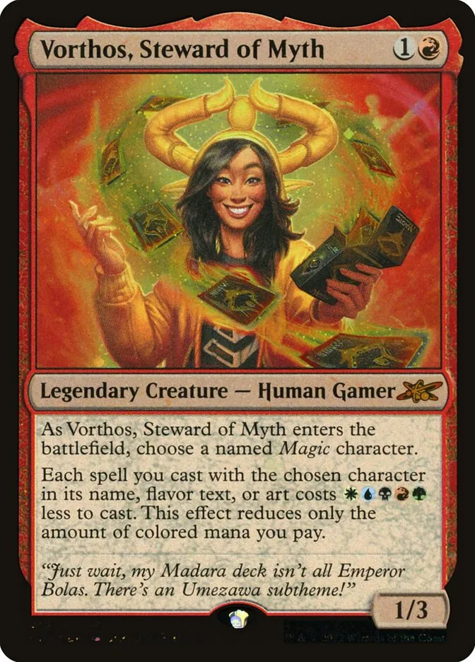 2022 Unfinity Vorthos, Steward of Myth #412 mythic card image