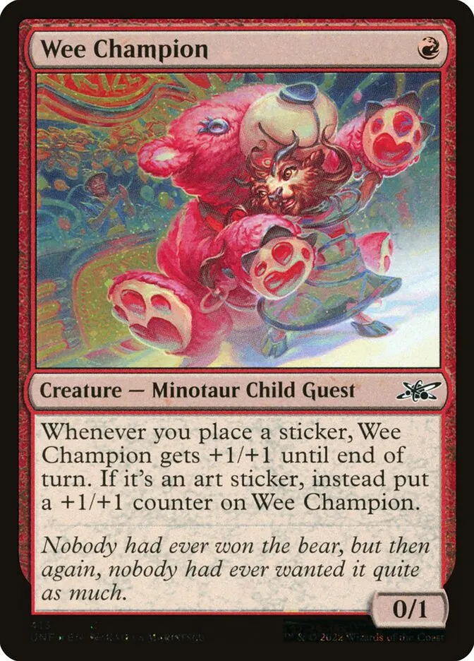 2022 Unfinity Wee Champion common #413 common card image
