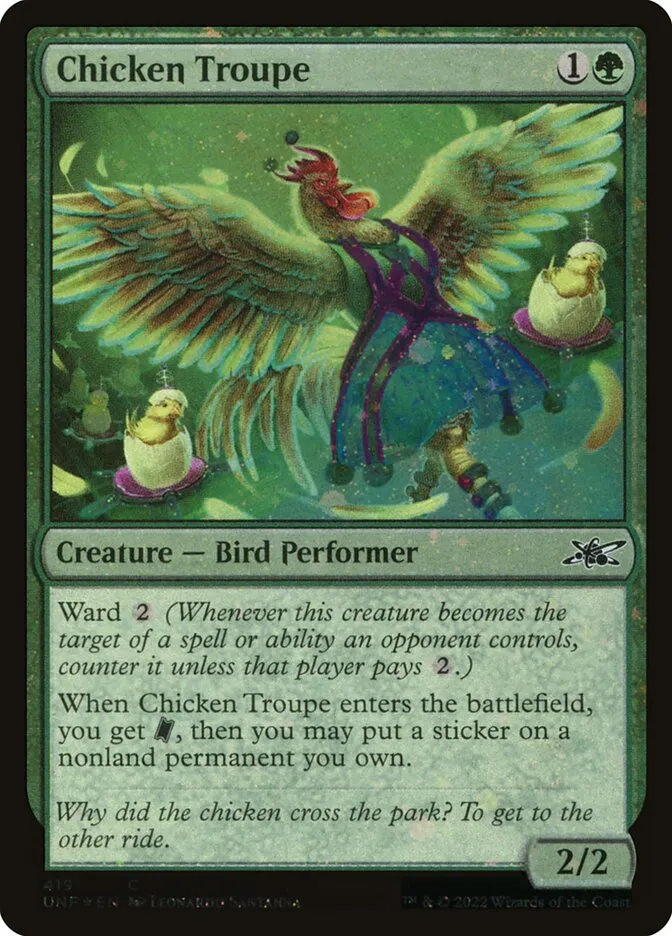 2022 Unfinity Chicken Troupe common #419 common card image
