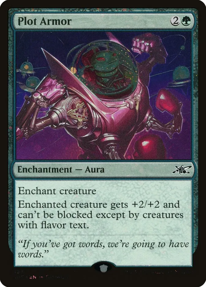 2022 Unfinity Plot Armor common #438 common card image