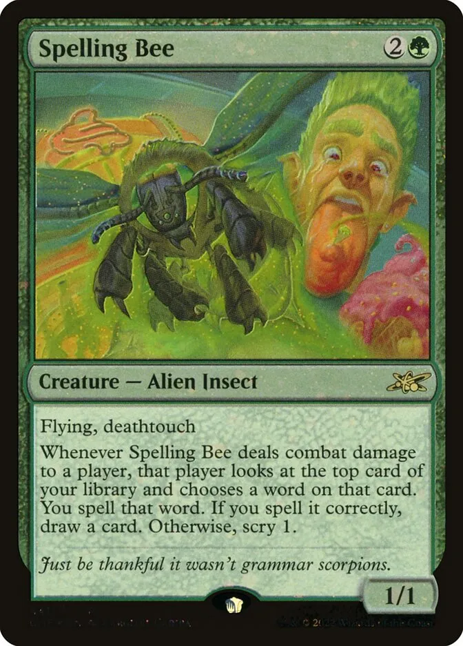 2022 Unfinity Spelling Bee rare #441 rare card image