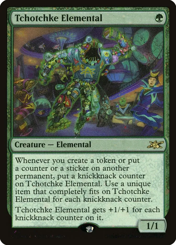 2022 Unfinity Tchotchke Elemental rare #444 rare card image