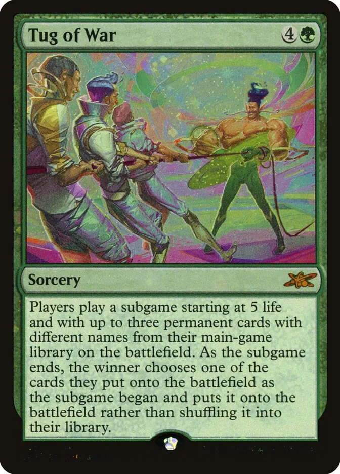 2022 Unfinity Tug of War #445 mythic card image