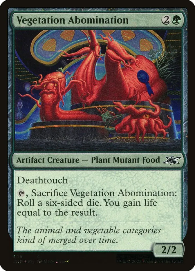 2022 Unfinity Vegetation Abomination common #446 common card image