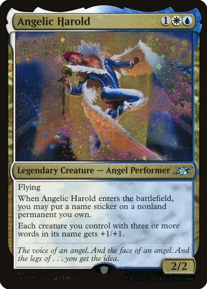 2022 Unfinity Angelic Harold uncommon #448 uncommon card image