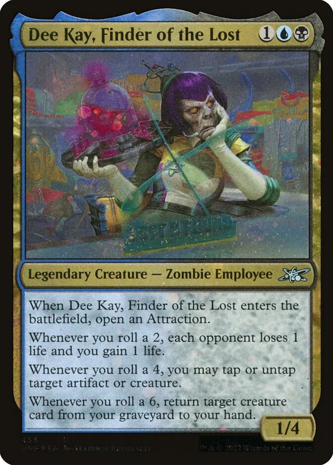 2022 Unfinity Dee Kay, Finder of the Lost #453 uncommon card image
