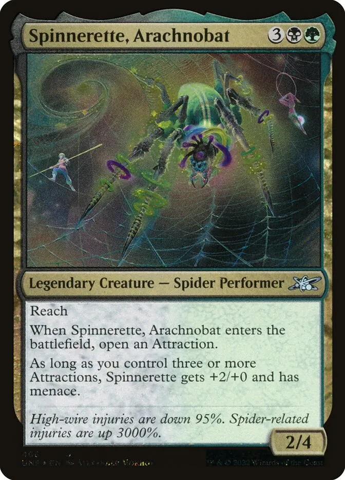 2022 Unfinity Spinnerette, Arachnobat #466 uncommon card image
