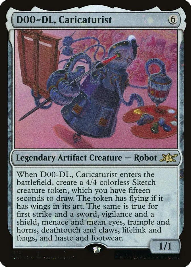 2022 Unfinity D00-DL, Caricaturist #473 rare card image
