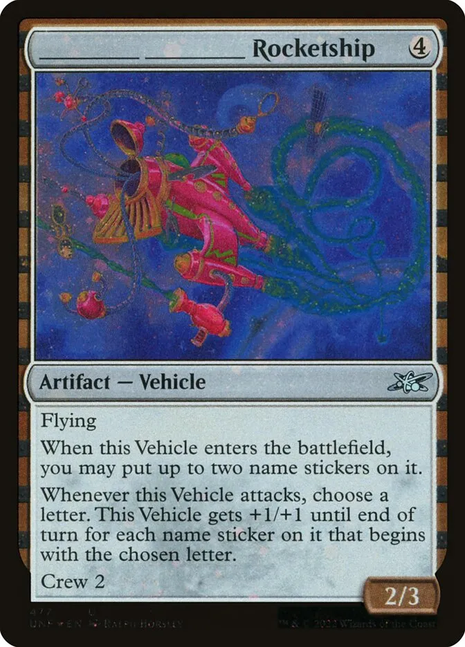 2022 Unfinity _____ _____ Rocketship uncommon #477 uncommon card image