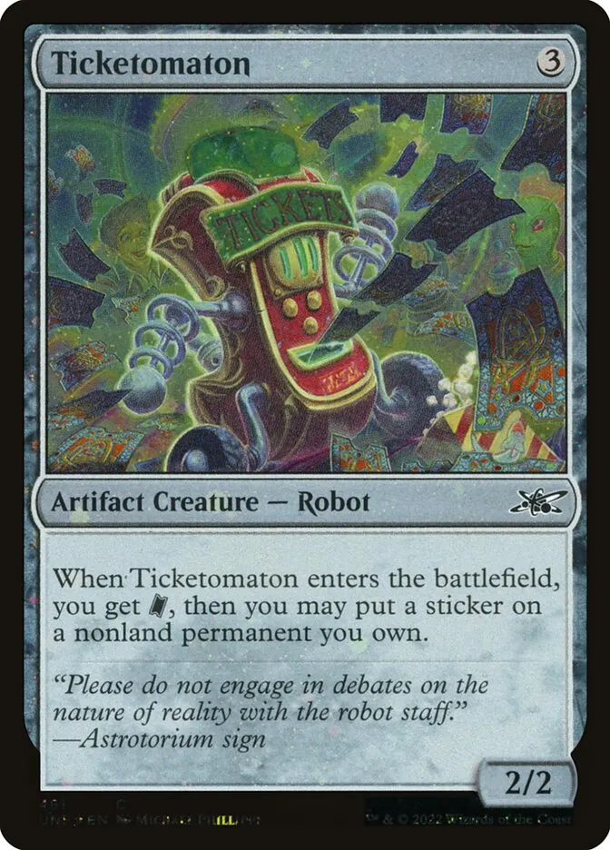 2022 Unfinity Ticketomaton common #481 common card image