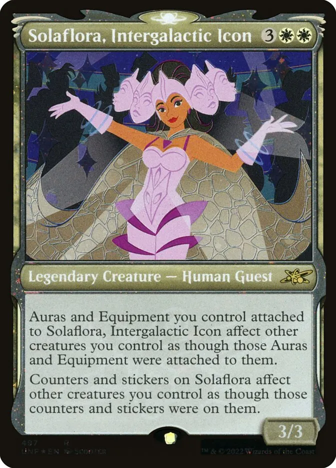 2022 Unfinity Solaflora, Intergalactic Icon rare #497 rare card image