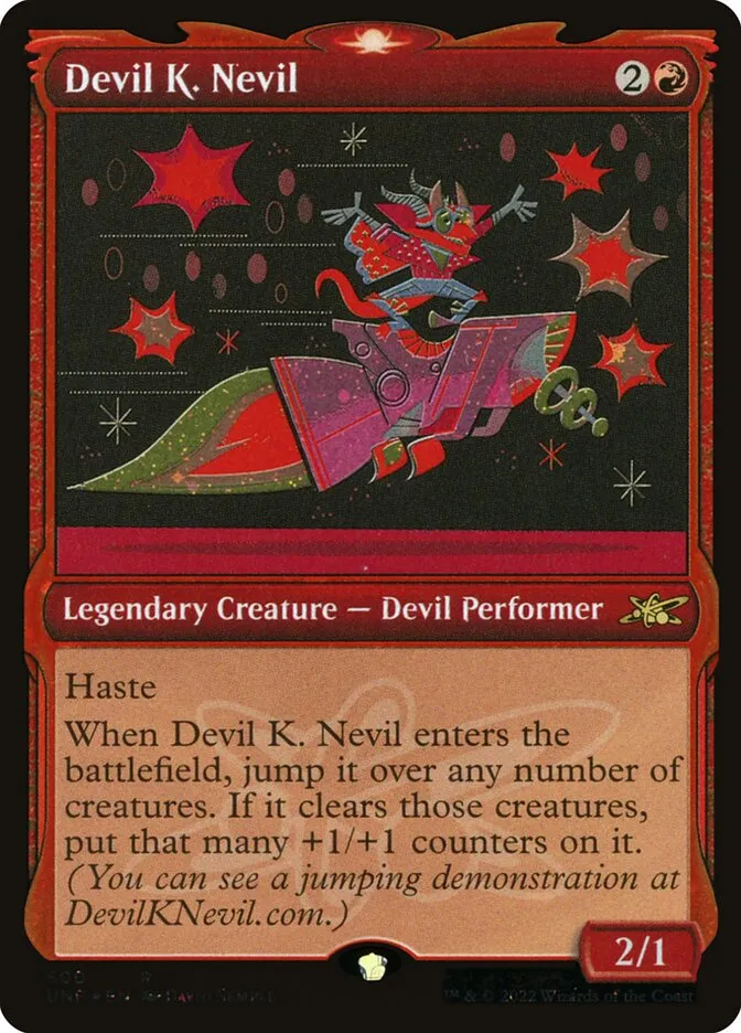2022 Unfinity Devil K. Nevil rare #500 rare card image