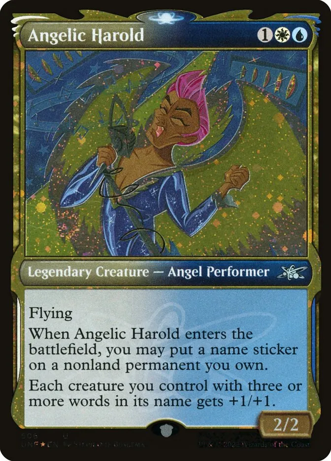 2022 Unfinity Angelic Harold #506 uncommon card image