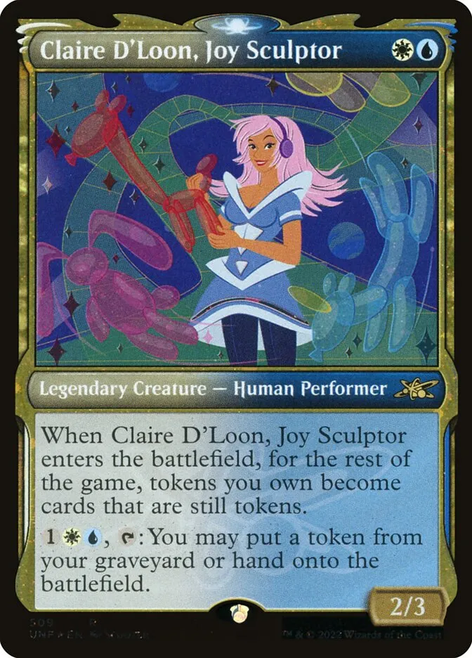 2022 Unfinity Claire D'Loon, Joy Sculptor #509 rare card image