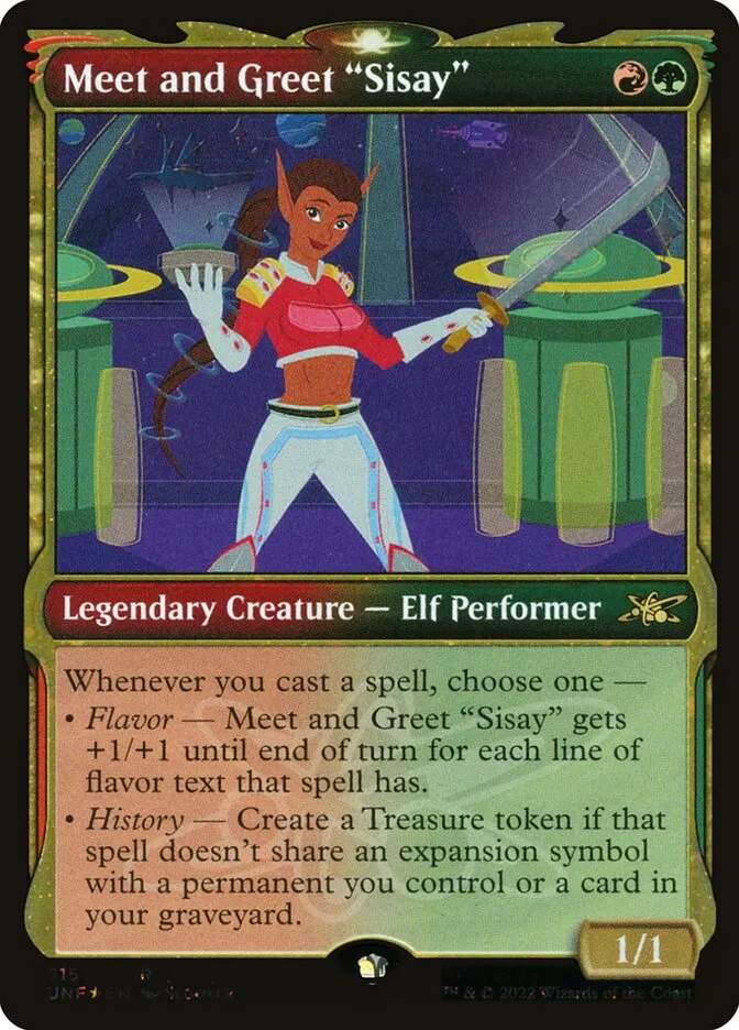 2022 Unfinity Meet and Greet "Sisay" #515 rare card image