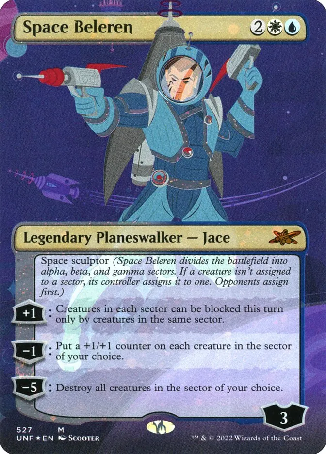 2022 Unfinity Space Beleren mythic #527 mythic card image