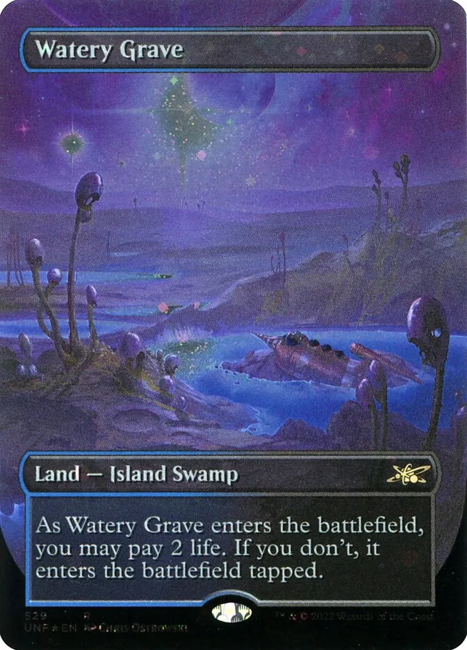 2022 Unfinity Watery Grave [Galaxy Foil] rare #529 rare card image