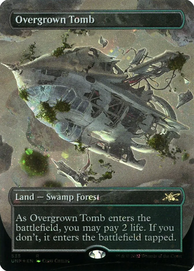 2022 Unfinity Overgrown Tomb [Galaxy Foil] rare #535 rare card image