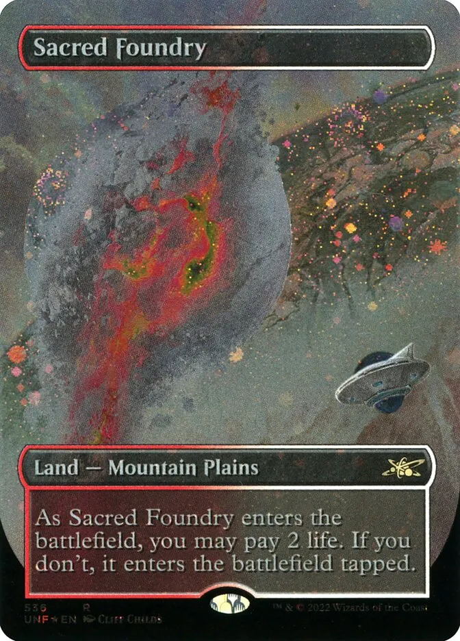 2022 Unfinity Sacred Foundry [Galaxy Foil] rare #536 rare card image