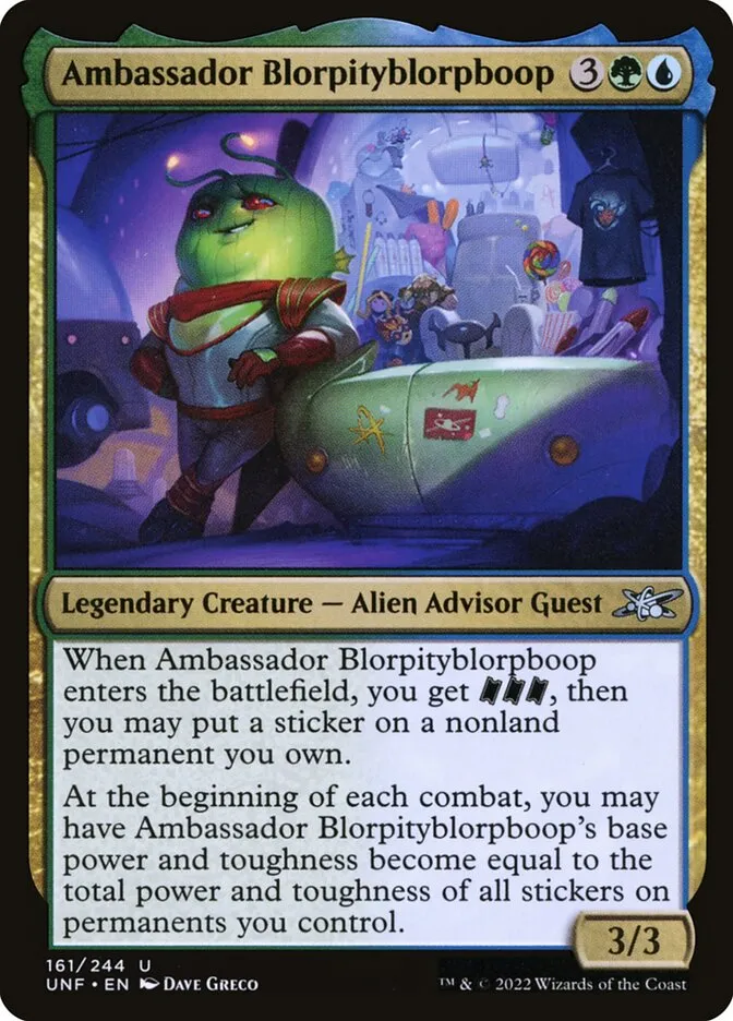 2022 Unfinity Ambassador Blorpityblorpboop #161 uncommon card image