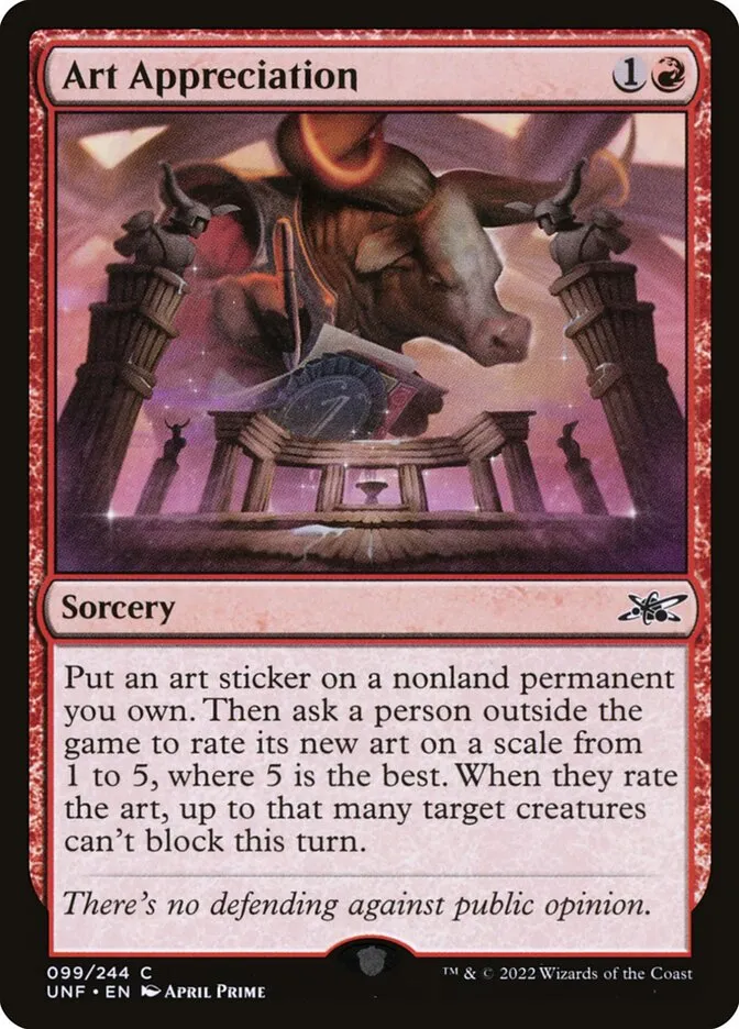 2022 Unfinity Art Appreciation common #99 common card image