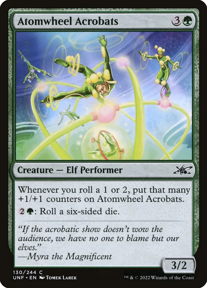 2022 Unfinity Atomwheel Acrobats common #130 common card image