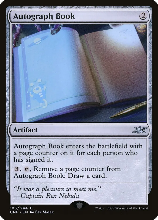 2022 Unfinity Autograph Book uncommon #183 uncommon card image