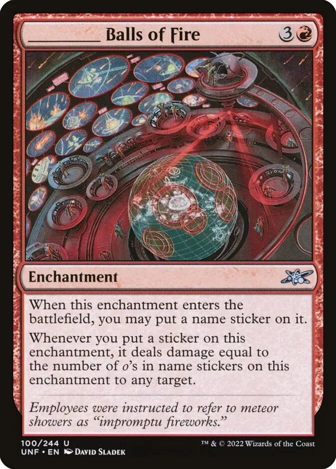 2022 Unfinity _____ Balls of Fire uncommon #100 uncommon card image