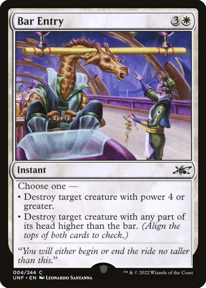 2022 Unfinity Bar Entry common #4 common card image