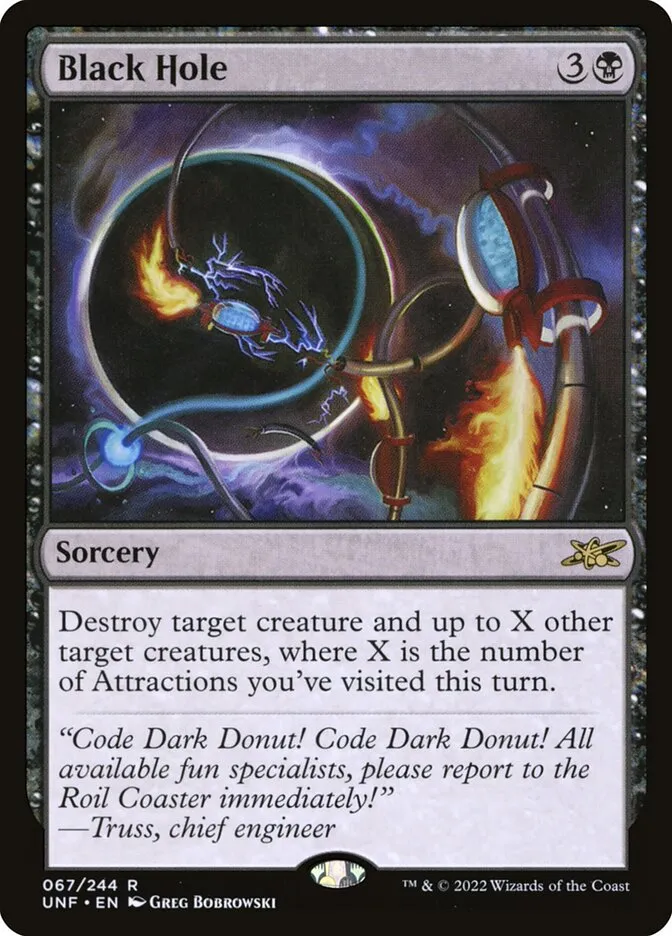 2022 Unfinity Black Hole #67 rare card image