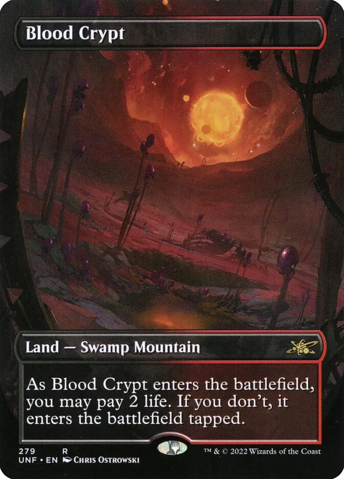 2022 Unfinity Blood Crypt [Borderless] rare #279 rare card image