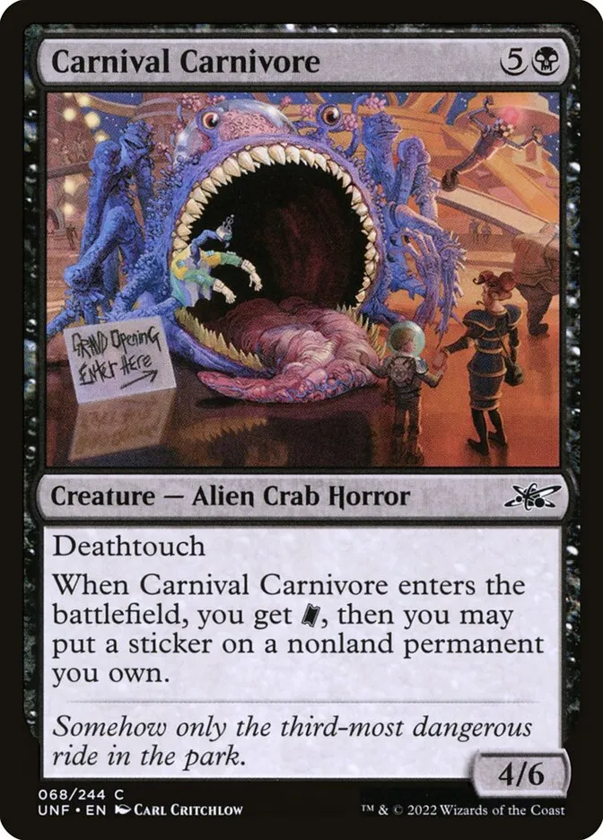 2022 Unfinity Carnival Carnivore common #68 common card image