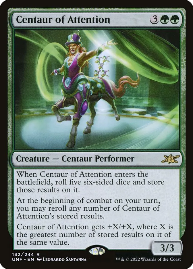 2022 Unfinity Centaur of Attention #132 rare card image