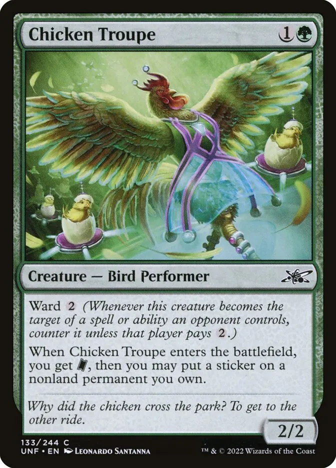2022 Unfinity Chicken Troupe common #133 common card image