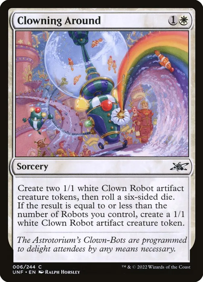 2022 Unfinity Clowning Around common #6 common card image