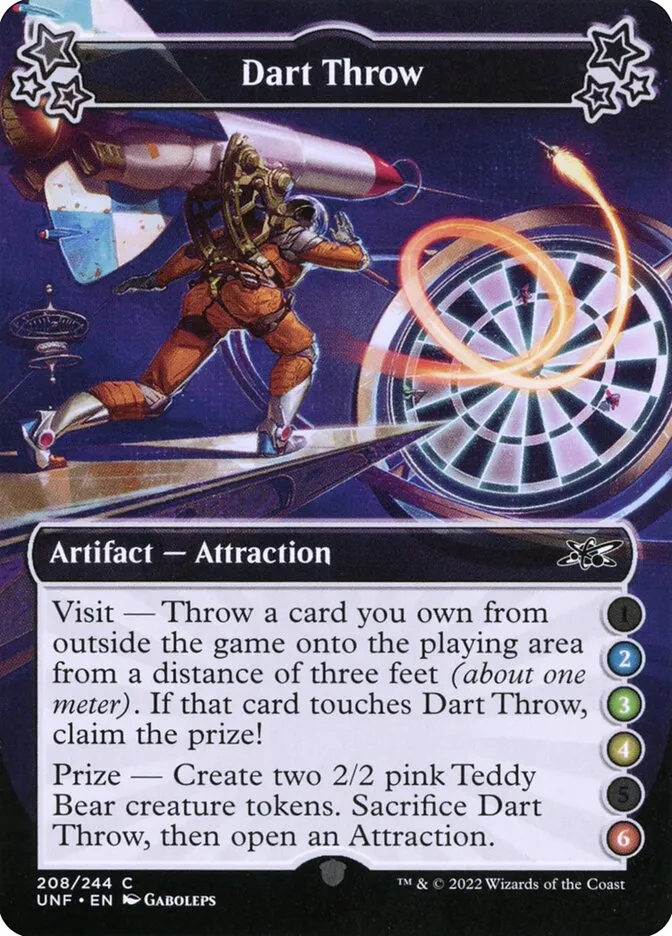 2022 Unfinity Dart Throw #208a common card image