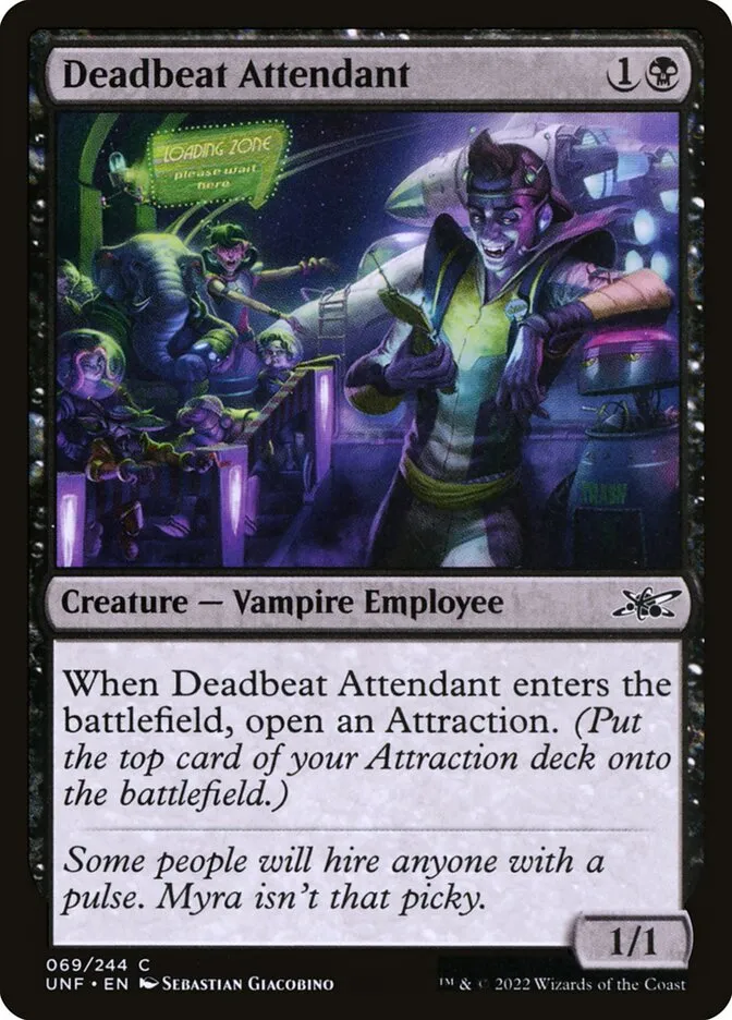 2022 Unfinity Deadbeat Attendant common #69 common card image