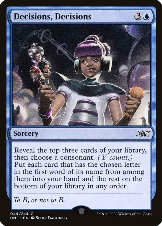 2022 Unfinity Decisions, Decisions common #44 common card image