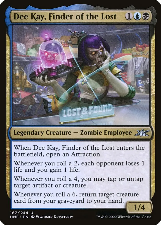 2022 Unfinity Dee Kay, Finder of the Lost #167 uncommon card image