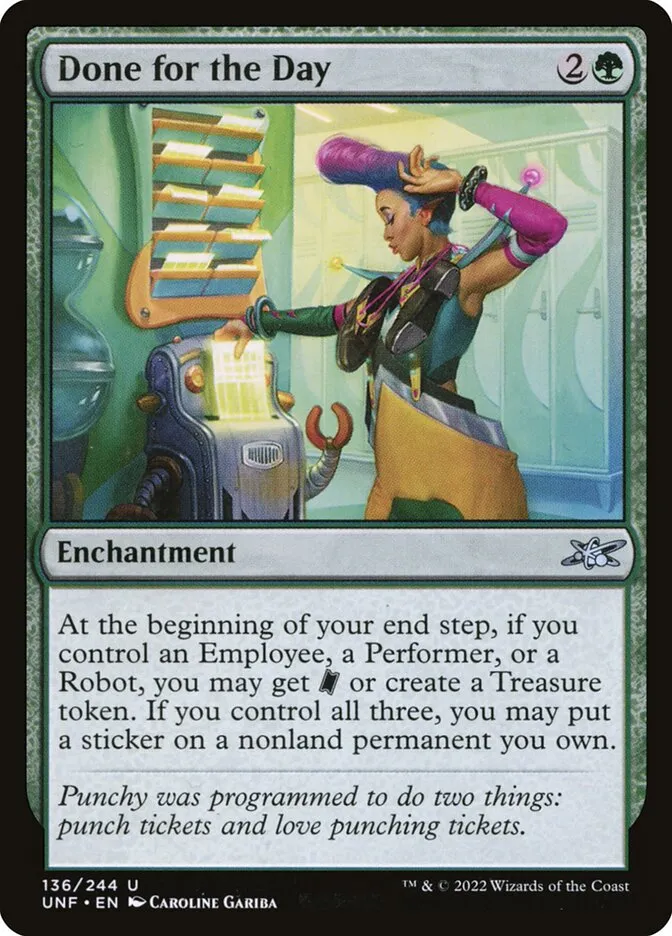 2022 Unfinity Done for the Day uncommon #136 uncommon card image