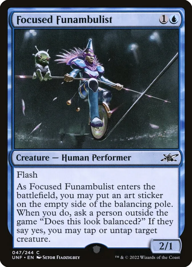 2022 Unfinity Focused Funambulist common #47 common card image