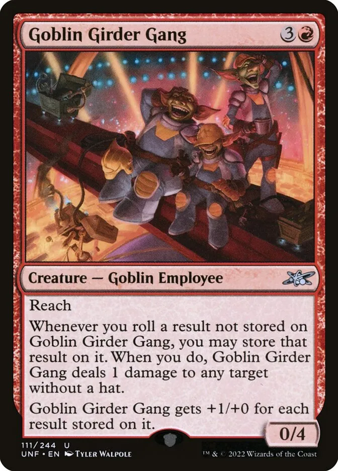 2022 Unfinity Goblin Girder Gang #111 uncommon card image