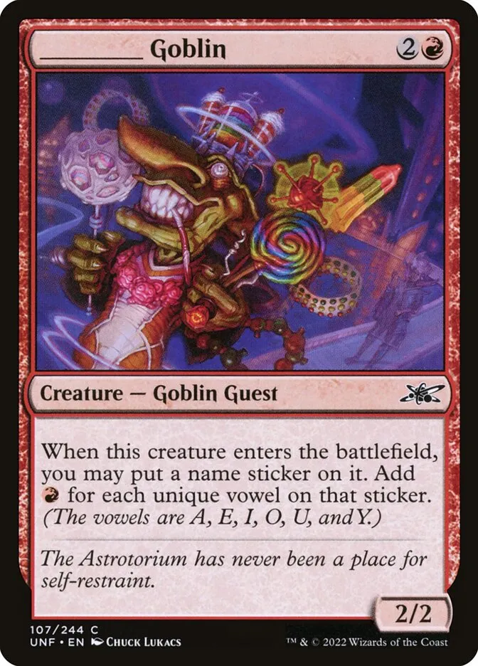 2022 Unfinity ________ Goblin common #107 common card image