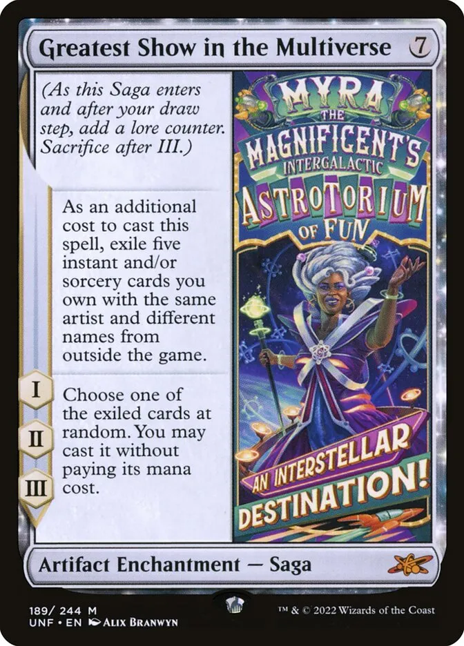 2022 Unfinity Greatest Show in the Multiverse #189 mythic card image