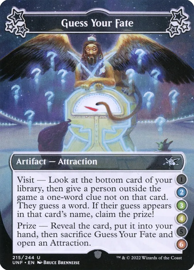 2022 Unfinity Guess Your Fate #215a uncommon card image
