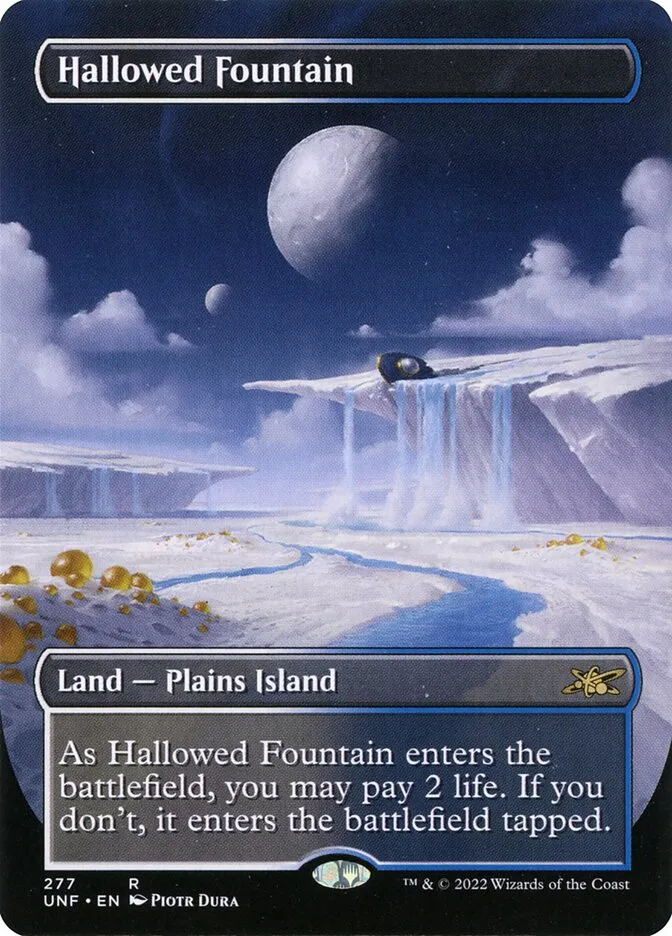 2022 Unfinity Hallowed Fountain [Borderless] rare #277 rare card image