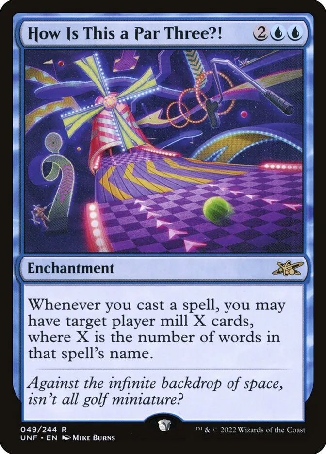 2022 Unfinity How Is This a Par Three?! #49 rare card image