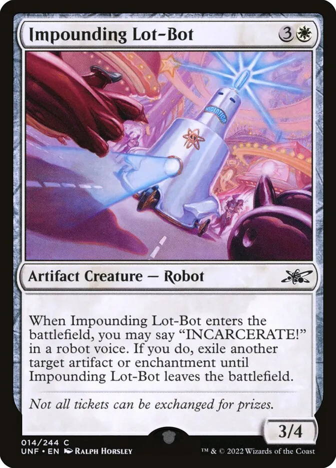 2022 Unfinity Impounding Lot-Bot common #14 common card image