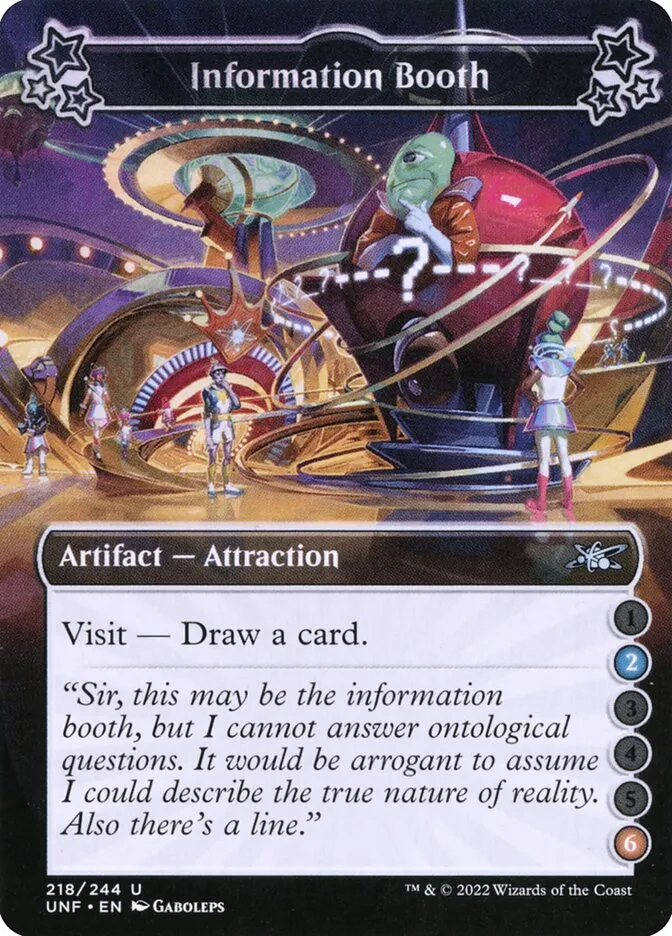 2022 Unfinity Information Booth uncommon #218a uncommon card image